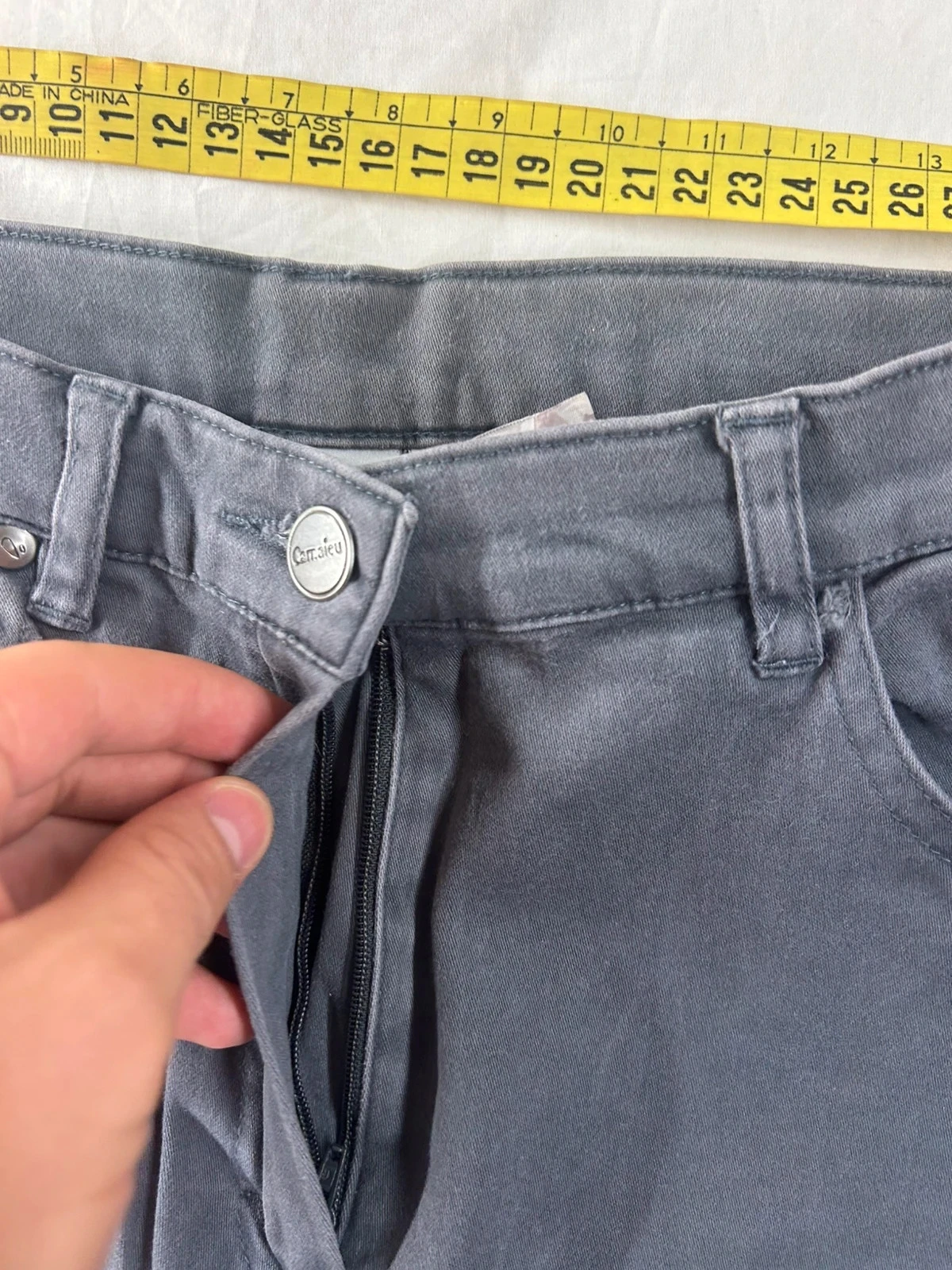 Cama®u high-waisted grey jeans size 38 – photo 8